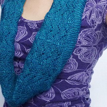 Nordic Lace Cowl (Instructions to work flat)
