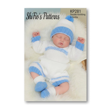 281-Checkers Onesie Baby Knitting Pattern #281