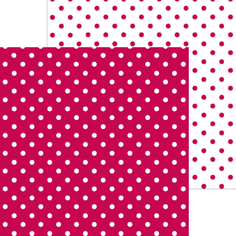 Doodlebug Petite Swiss Dot Cardstock 12"X12" 25/Pkg - Ruby