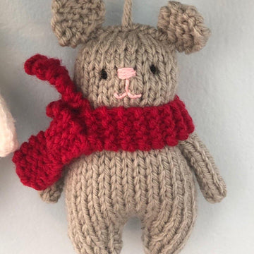 Winter Animals Knit Christmas Ornaments