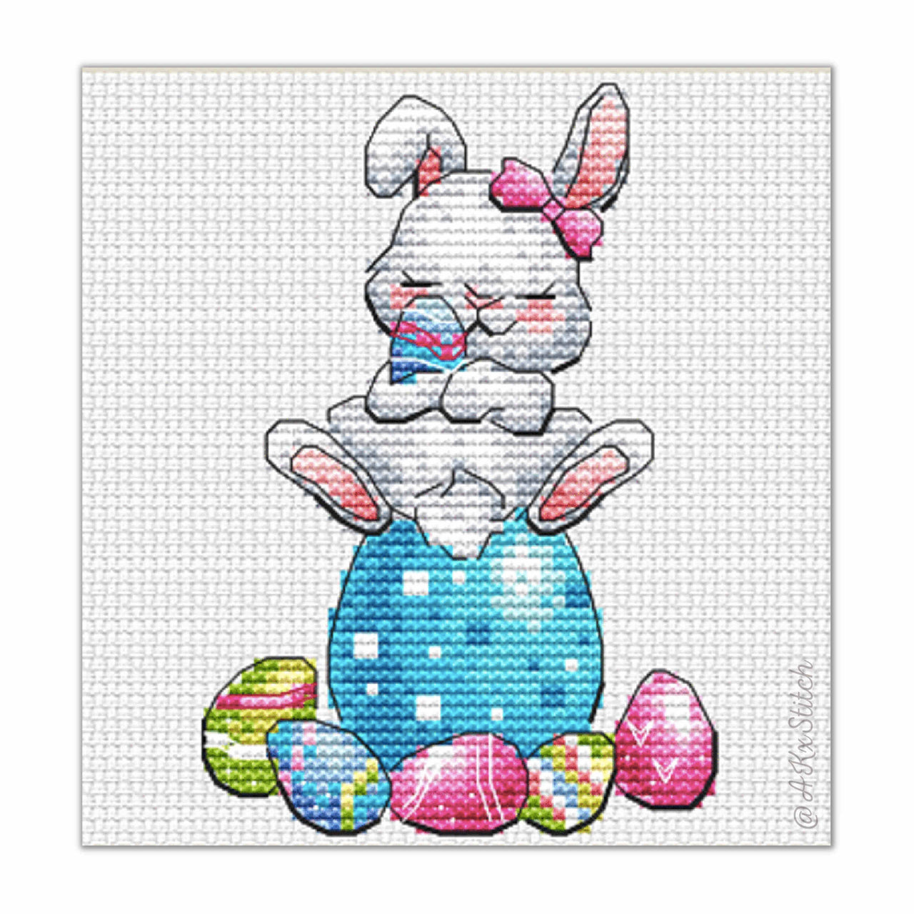 Easter Bunny 02 Cross Stitch PDF Pattern