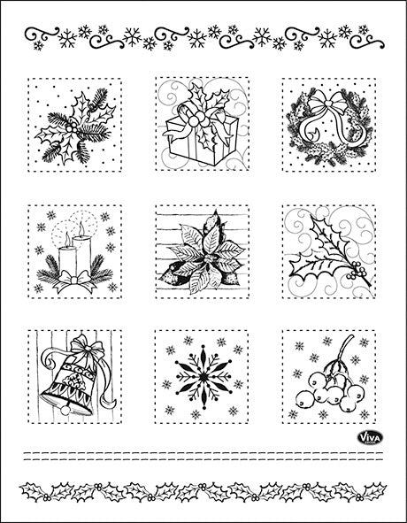 Viva Decor Clear Stamp Set 14cmX18cm - Christmas Patchwork
