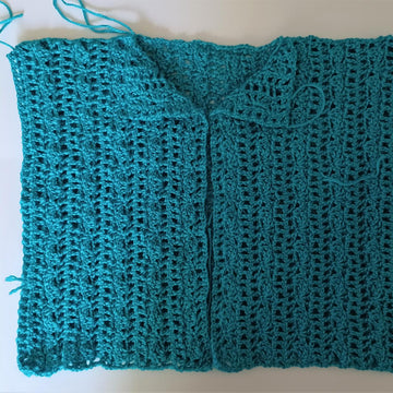 Turquoise Vintage Crochet Lace Blouse