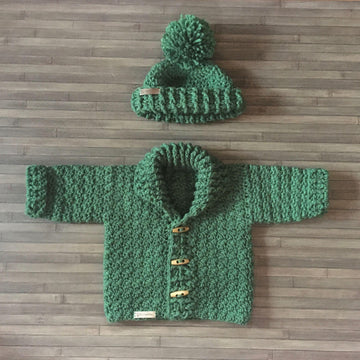 Rocky Shawl Collared Jacket and Hat Set