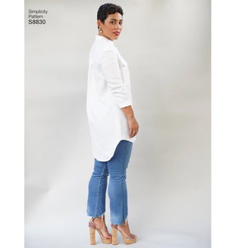 Simplicity S8830 Mimi G Misses/Miss Petite Shirt Dress - Sewing Pattern