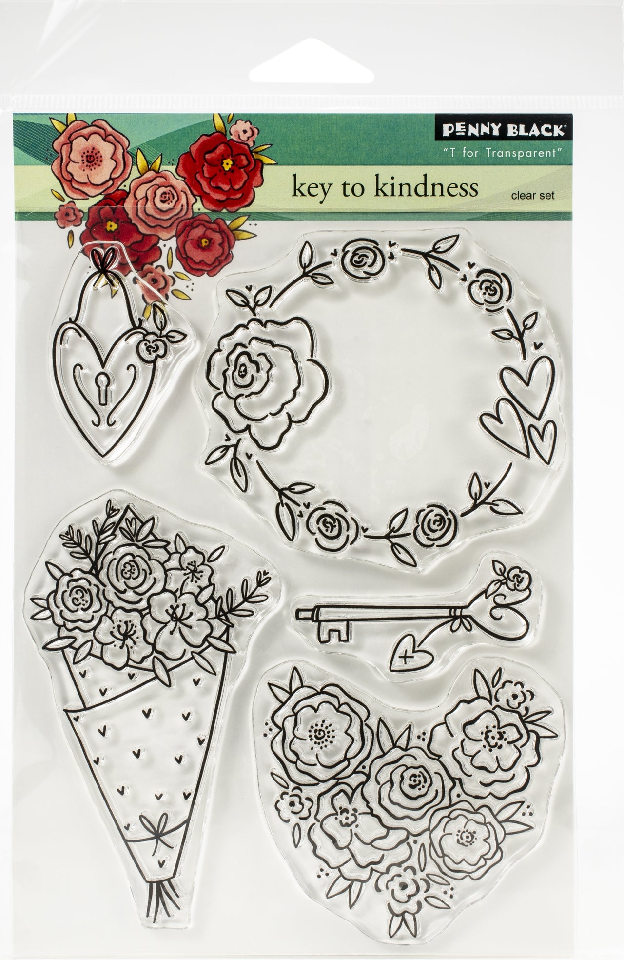 Penny Black Clear Stamps - Key To Kindness 5"X6.5"