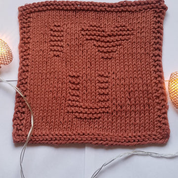I love you knitting square