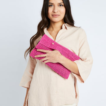 Big Love Bag in Wool and the Gang Shiny Ra-Ra Raffia - Leaflet