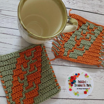 Fallen Leaf Mosaic Coasters