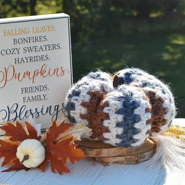 Moss Stitch Pumpkin