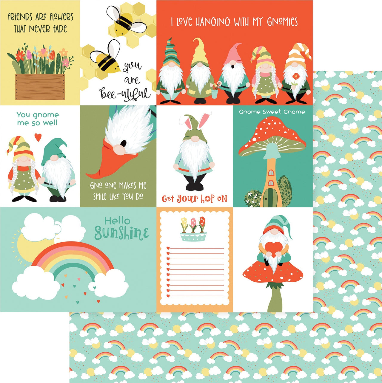 Photoplay Paper Tulla & Norbert Double-Sided Cardstock 12"X12" 25/Pkg - Sunshine