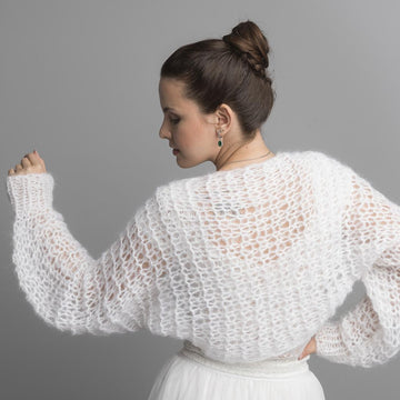 Loose bolero easy to knit