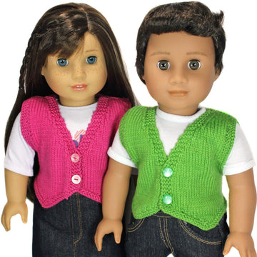 Knit Me a Waistcoat - 18" Dolls