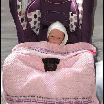 8 Patterns for Car Seat Blankets to fit standard 0-9m car seats