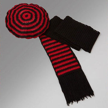 Crochet Beret & Matching Scarf