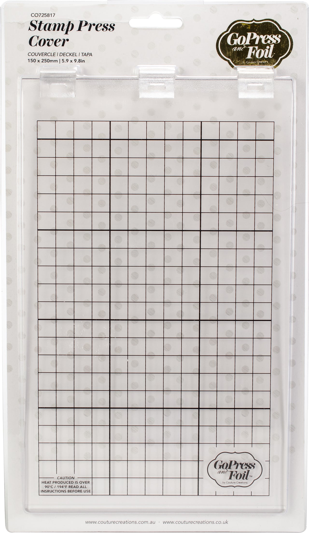 Artdeco Creations GoPress & Foil Replacement Acrylic Lid W/Grid - 364300