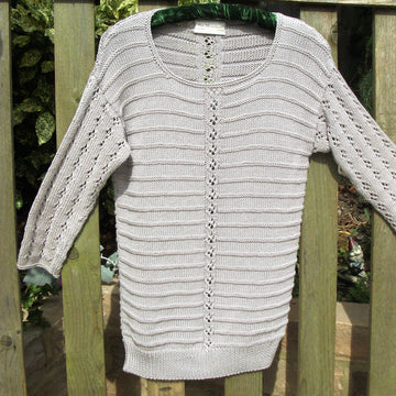 Sweater with Alternating Ridge Pattern