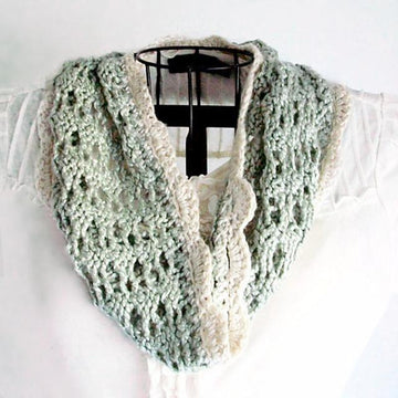 Vintage Romance Knit Lace Circle Scarf