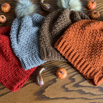 Katie Beanie with Faux Fur Pompon