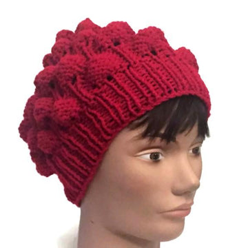 Strawberry stitch hat