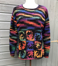 Sweater with Granny Square Border