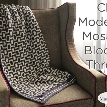 Chic Modern Mosaic Blocks Throw