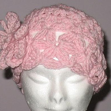 Pink Vintage Look Flower Hat