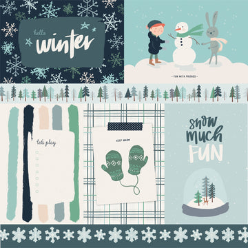 Echo Park Paper Snow Much Fun Double-Sided Cardstock 12"X12" 25/Pkg - 4"X6" Journaling Cards