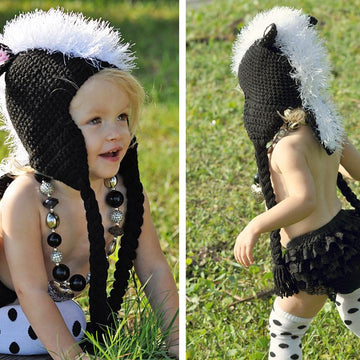 Daisy the Skunk Crochet Hat