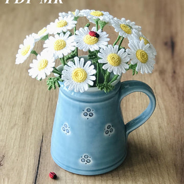 Chamomile flower and ladybug
