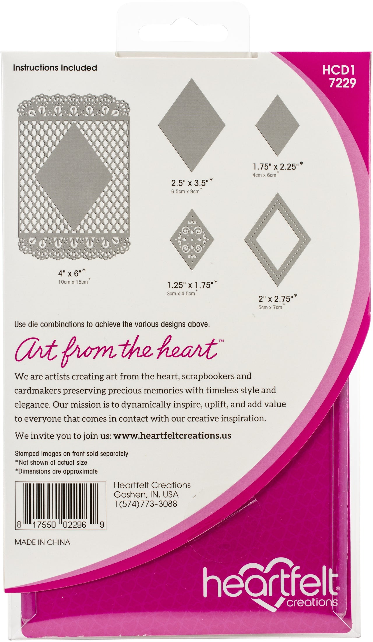 Heartfelt Creations Cut & Emboss Dies - Diamonds & Lace