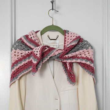 Puffs and Granny Stripes Shawlette