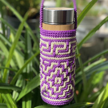 Purple Mosaic Bottle Holder