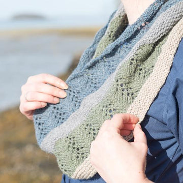 Lace Stripe Cowl