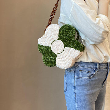 Flower crochet shoulder/hand bag #CCFB-02