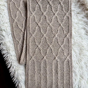 No Purl Lattice Scarf