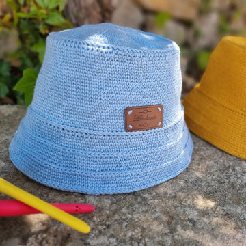 Summer crochet bucket hat for adults and kids crochet pattern H2