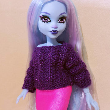 Doll clothes - Sweater "Magical Evening" for monster dolls G3 Yeti girl