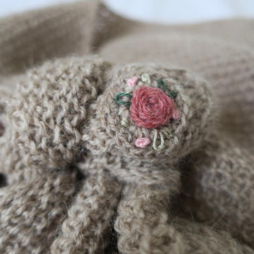 Happy Teddy Scarf + crochet applique