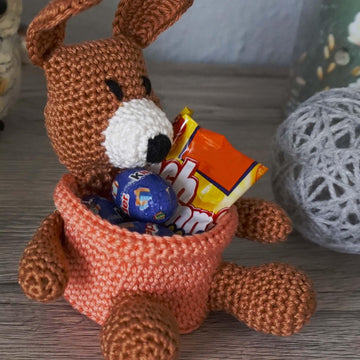 Häkelanleitung Osterkörbchen im Hasen-Design