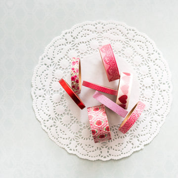 American Crafts BoBunny Washi Tape 8/Pkg - Count The Ways W/Foil & Glitter Accents