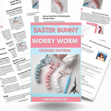 Easy Bunny Worry Worm Crochet Pattern