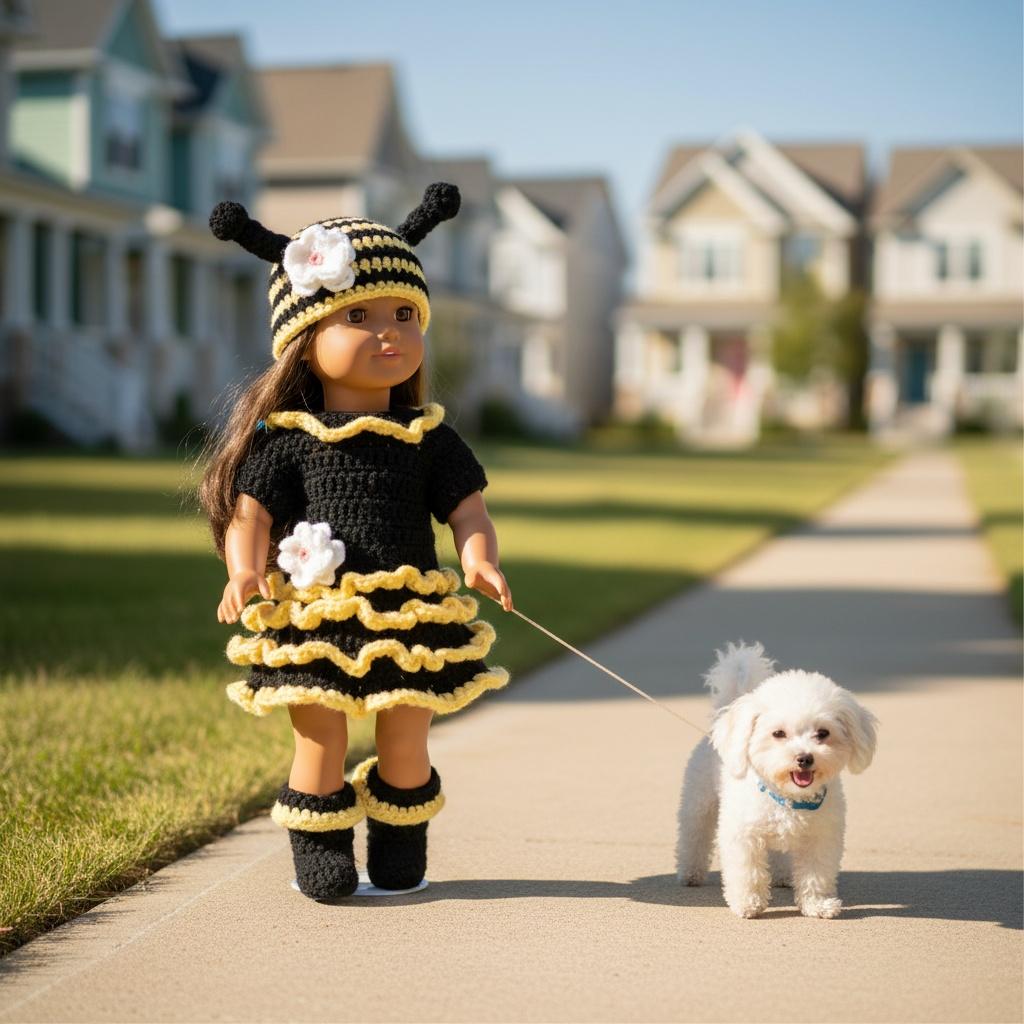 18" Crochet Bumblebee costume
