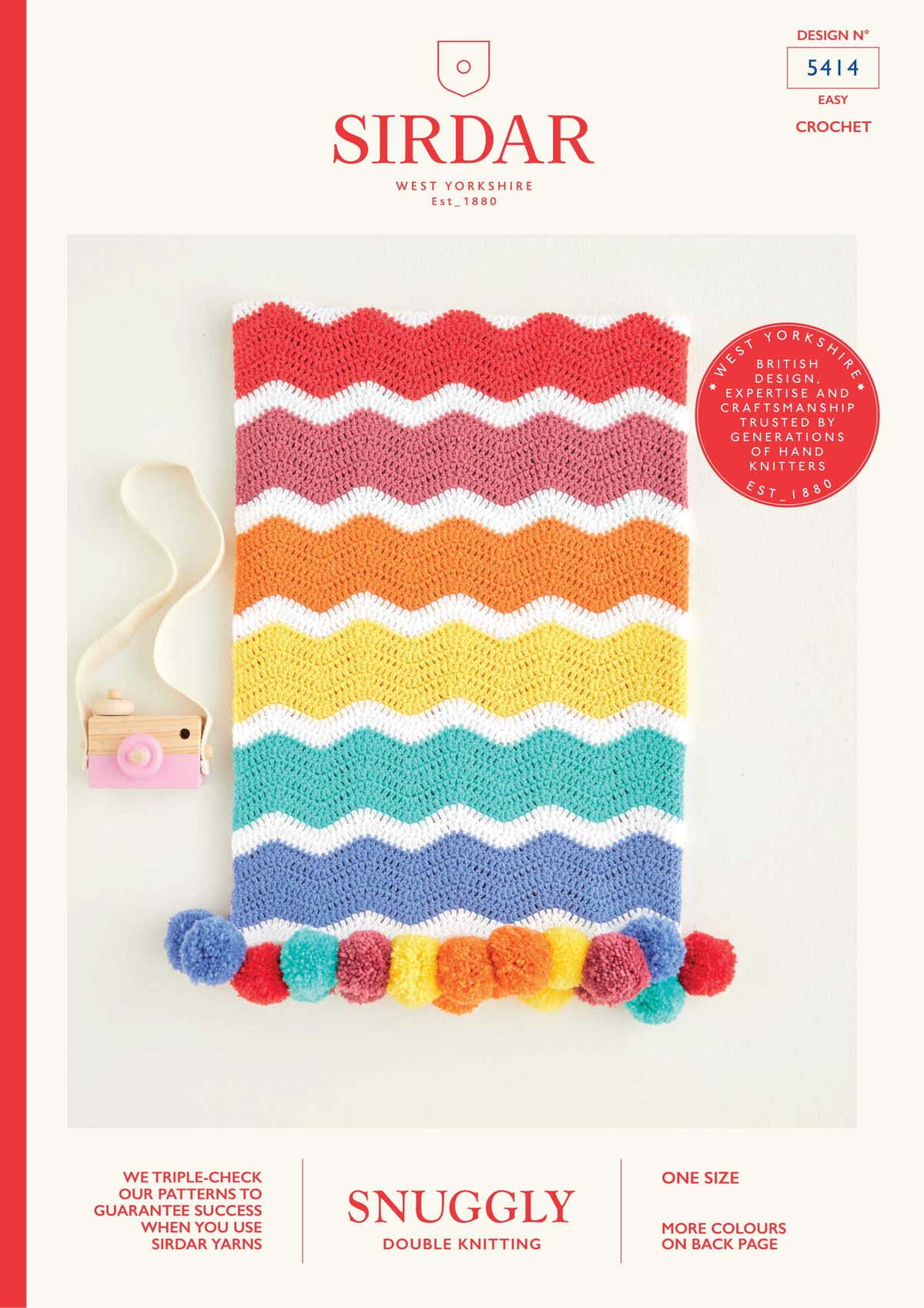 Colorful Blanket in Sirdar Snuggly DK - 5414 - Downloadable PDF