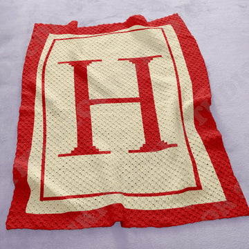 Letter H Alphabet Blanket C2C CROCHET PATTERN