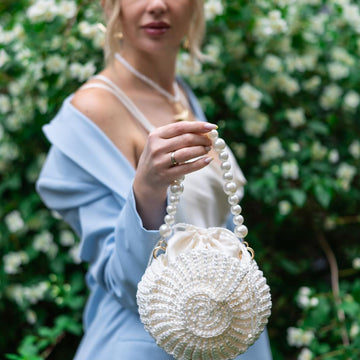 Shell raffia bag