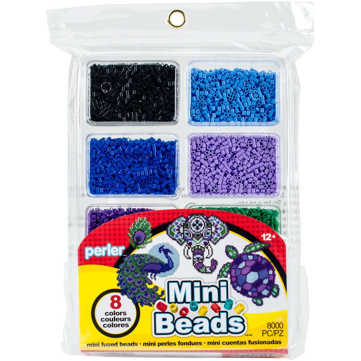 Perler Mini Beads Fused Bead Tray 8,000/Pkg - Cool