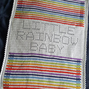 Little Rainbow Baby Filet Blanket