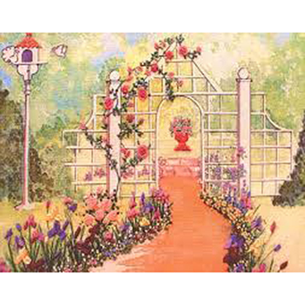 Rajmahal Rose Trellis Embroidery Kit - Multi