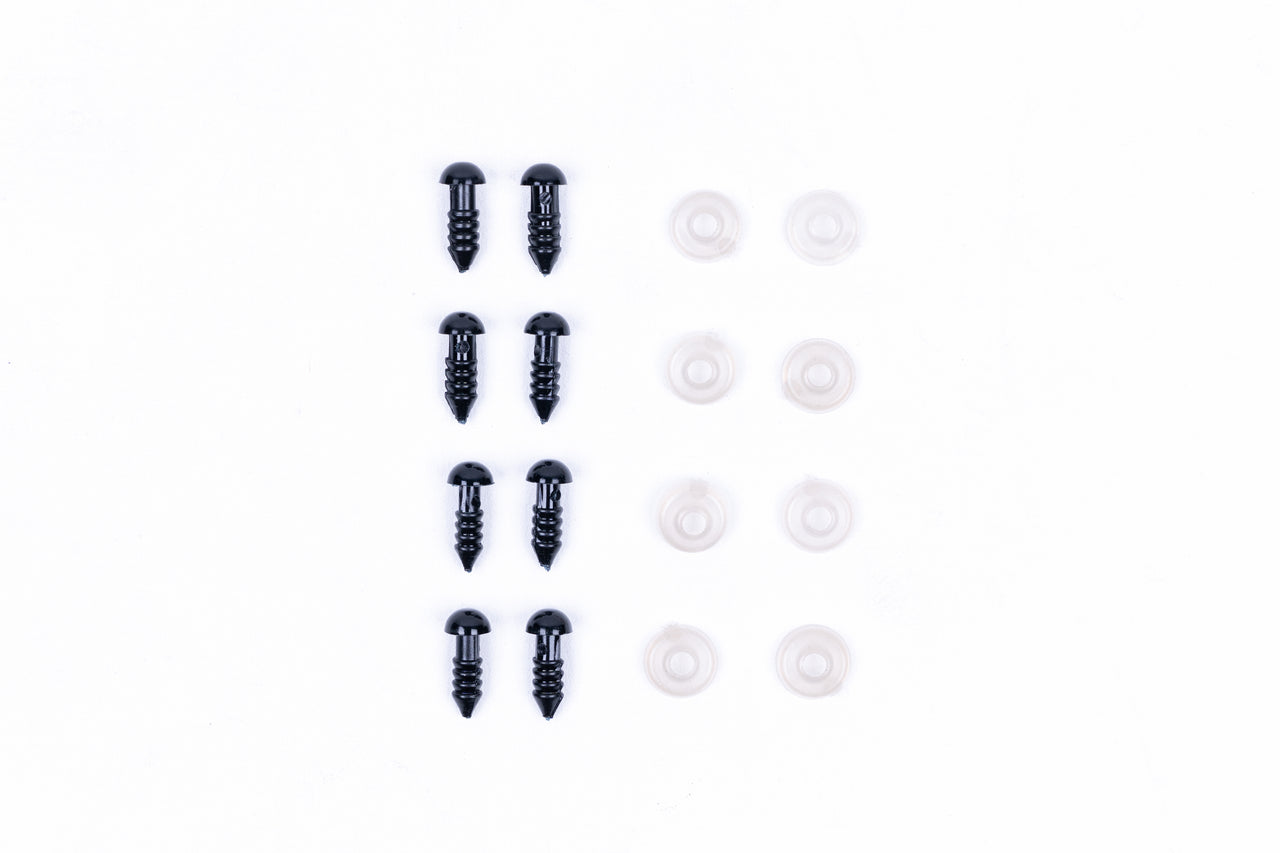Deramores 6mm Black Safety Eyes - Pack of 8